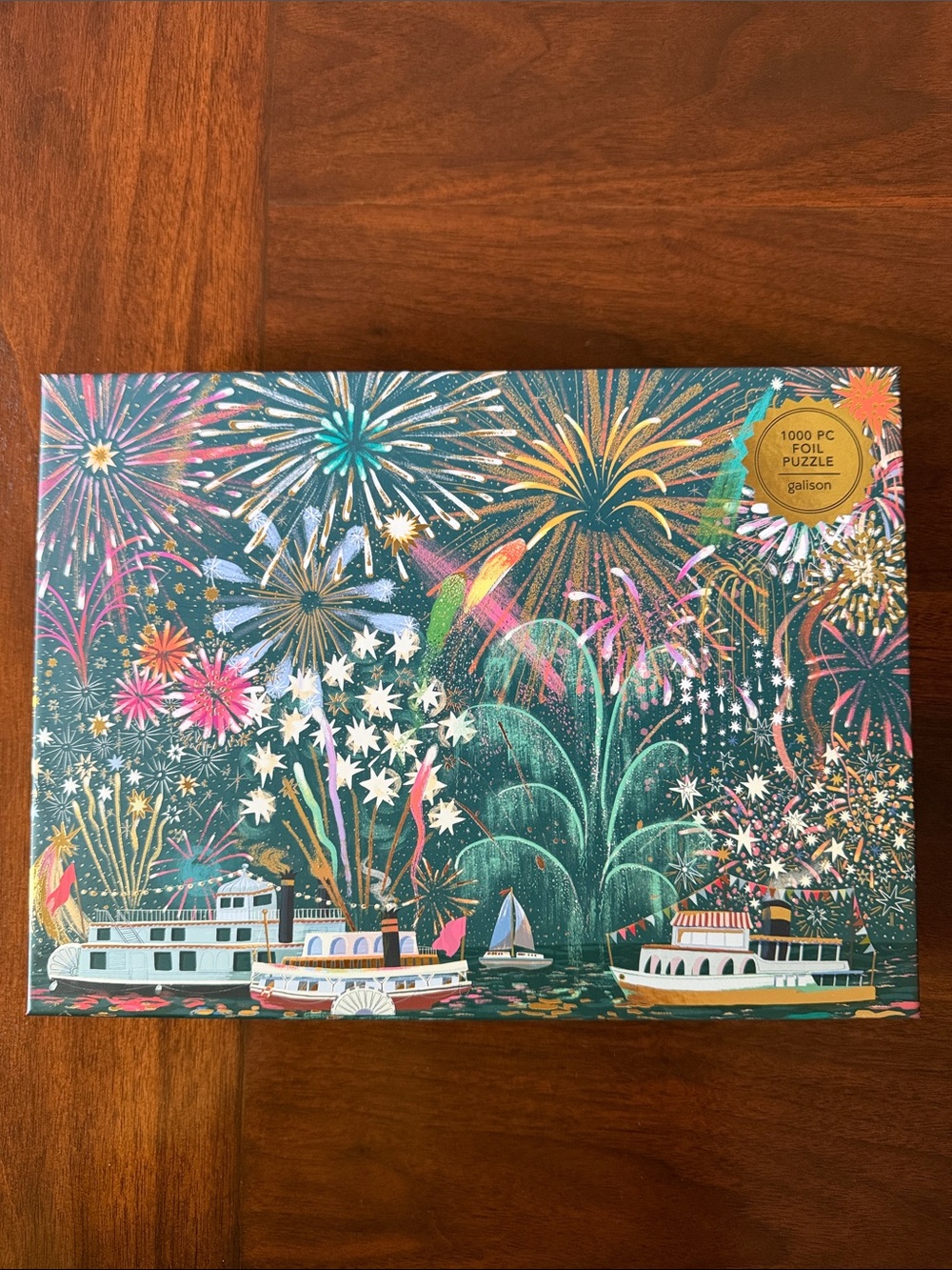 Galison Fireworks Jubilee 1000-Piece Foil Puzzle